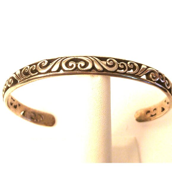 Vintage Ornate Sterling Silver Cuff Women's 20g (1563) - Picture 1 of 7